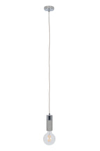 Pacific Frowick Concrete and Brushed Chrome Ceiling Fitting 35-193