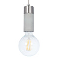 Pacific Frowick Concrete and Brushed Chrome Ceiling Fitting 35-193