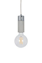 Pacific Frowick Concrete and Brushed Chrome Ceiling Fitting 35-193