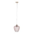 Pacific Almada Textured Rose Coloured Glass Electrified Pendant 35-222-K