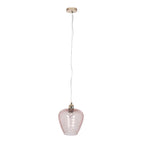Pacific Almada Textured Rose Coloured Glass Electrified Pendant 35-222-K