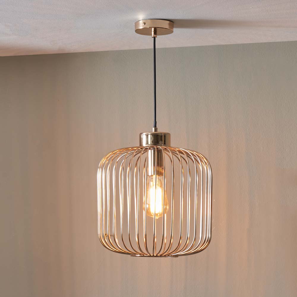 Pacific Dania French Gold Metal Wire Pendant 35-225