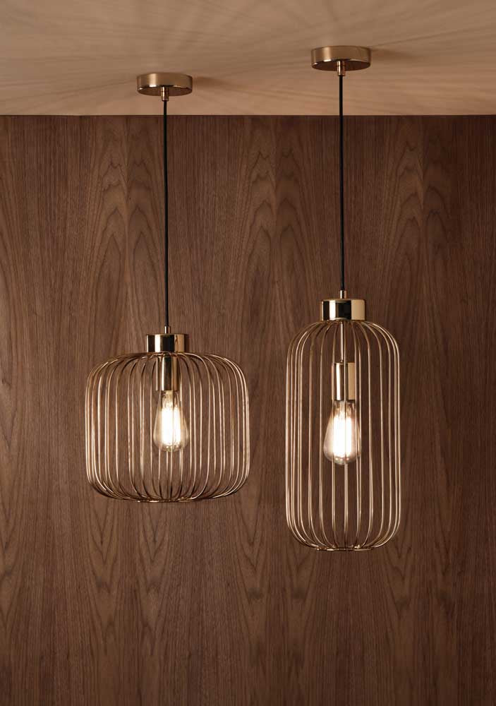 Pacific Dania French Gold Metal Wire Tall Pendant 35-226