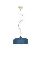 Pacific Anke Matt Indigo Domed Metal Pendant 35-233
