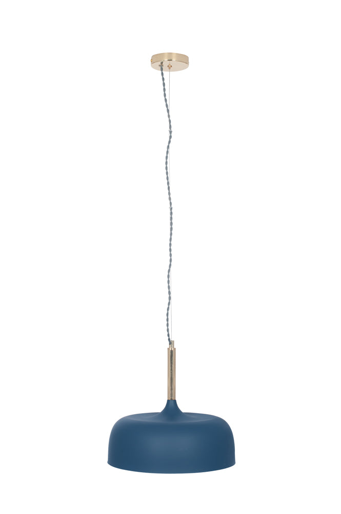 Pacific Anke Matt Indigo Domed Metal Pendant 35-233