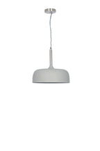 Pacific Anke Matt Grey Domed Metal Pendant 35-234