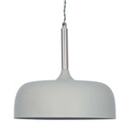 Pacific Anke Matt Grey Domed Metal Pendant 35-234