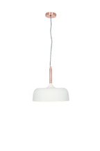 Pacific Anke Matt Cream Domed Metal Pendant 35-235