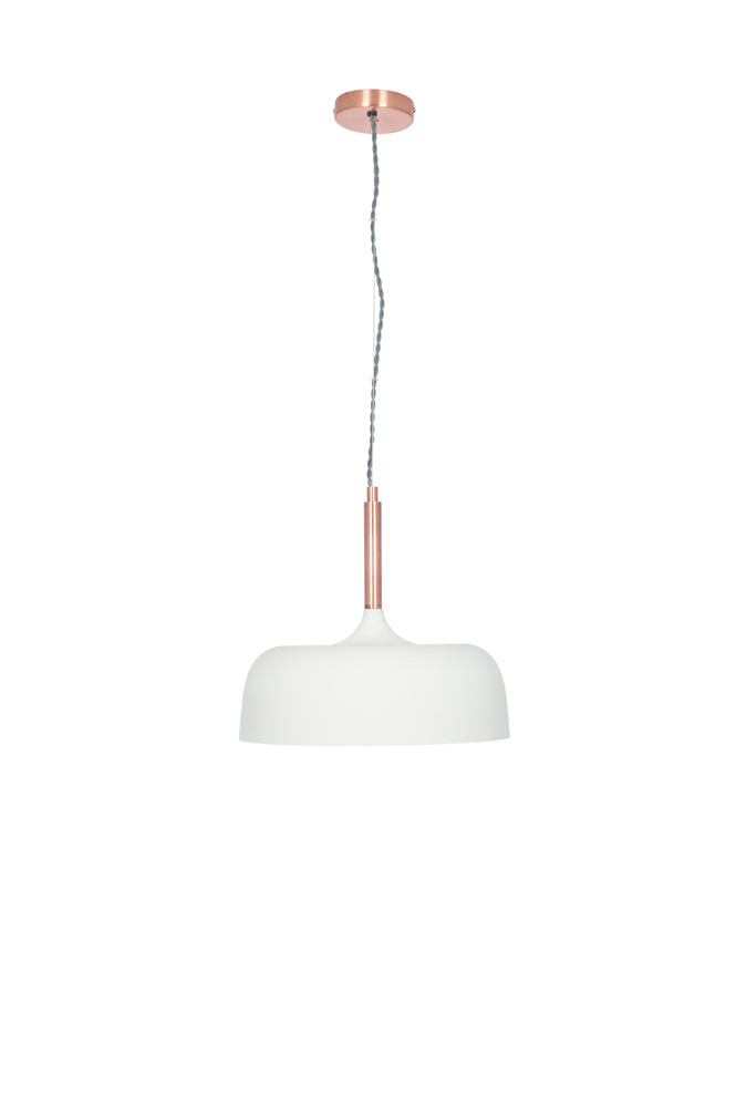 Pacific Anke Matt Cream Domed Metal Pendant 35-235