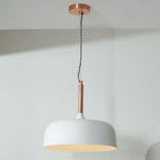Pacific Anke Matt Cream Domed Metal Pendant 35-235