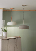 Pacific Anke Matt Cream Domed Metal Pendant 35-235