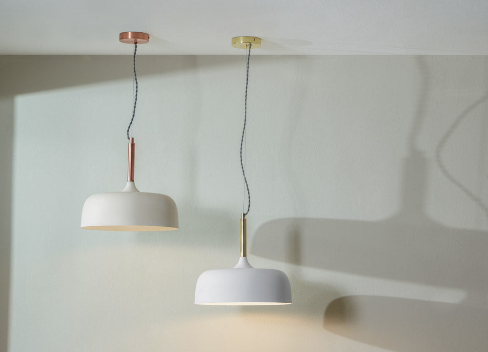 Pacific Anke Matt Cream Domed Metal Pendant 35-235