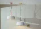 Pacific Anke Matt Cream Domed Metal Pendant 35-235