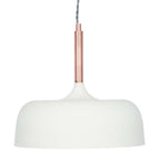 Pacific Anke Matt Cream Domed Metal Pendant 35-235