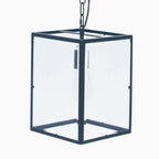 Pacific Llewellyn Matt Black Metal and Glass Pendant 35-254