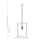 Pacific Llewellyn Matt Black Metal and Glass Pendant 35-254