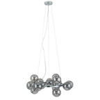 Pacific Vecchio Smoke Glass Ball and Chrome Metal Pendant 35-283