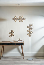 Pacific Vecchio Smoke Glass Ball and Chrome Metal Pendant 35-283
