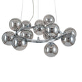 Pacific Vecchio Smoke Glass Ball and Chrome Metal Pendant 35-283
