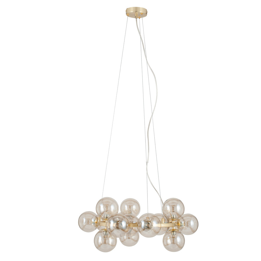 Pacific Vecchio Lustre Glass Ball and Gold Metal Pendant 35-284