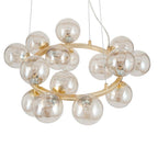 Pacific Vecchio Lustre Glass Ball and Gold Metal Pendant 35-284
