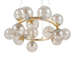 Pacific Vecchio Lustre Glass Ball and Gold Metal Pendant 35-284