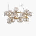 Pacific Vecchio Lustre Glass Ball and Gold Metal Pendant 35-284