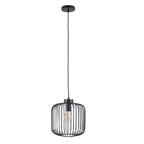 Pacific Dania Matt Black Metal Wire Pendant 35-299