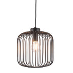 Pacific Dania Matt Black Metal Wire Pendant 35-299