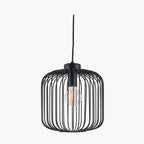 Pacific Dania Matt Black Metal Wire Pendant 35-299