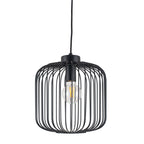 Pacific Dania Matt Black Metal Wire Pendant 35-299