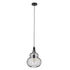 Pacific Dania Matt Black Metal Shaped Wire Pendant 35-300