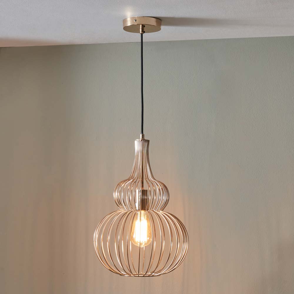 Pacific Dania French Gold Metal Wire Shaped Pendant 35-301
