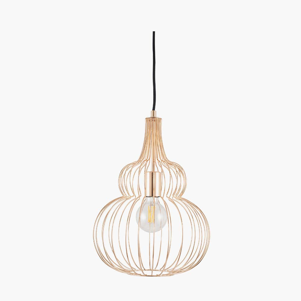 Pacific Dania French Gold Metal Wire Shaped Pendant 35-301