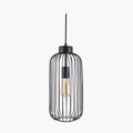 Pacific Dania Matt Black Metal Wire Tall Pendant 35-304