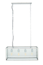 Pacific Llewellyn Silver Metal and Glass Four Bulb Pendant 35-309