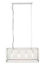 Pacific Llewellyn Silver Metal and Glass Four Bulb Pendant 35-309