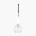 Pacific Ella Clear Ribbed Glass Teardrop Pendant 35-310
