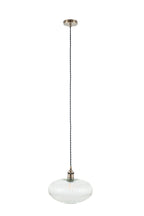 Pacific Abigail Clear Ribbed Glass Oval Pendant 35-311