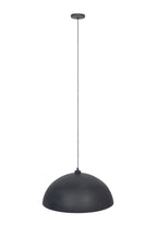 Pacific Anders Matt Black and Gold Leaf Metal Dome Pendant 35-314