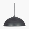 Pacific Anders Matt Black and Gold Leaf Metal Dome Pendant 35-314