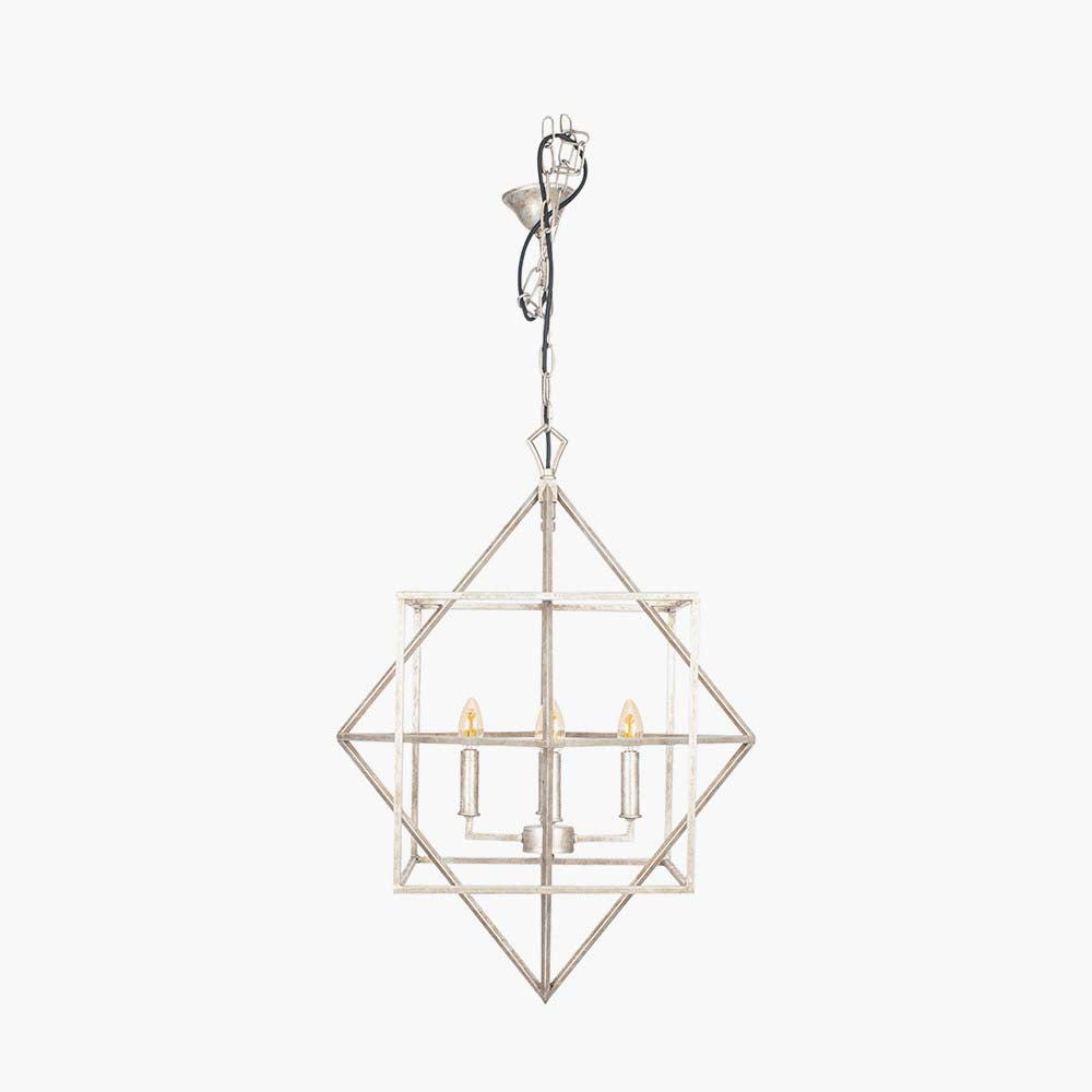 Pacific Sirius Antique Silver Metal Multi Arm Cube Pendant 35-332