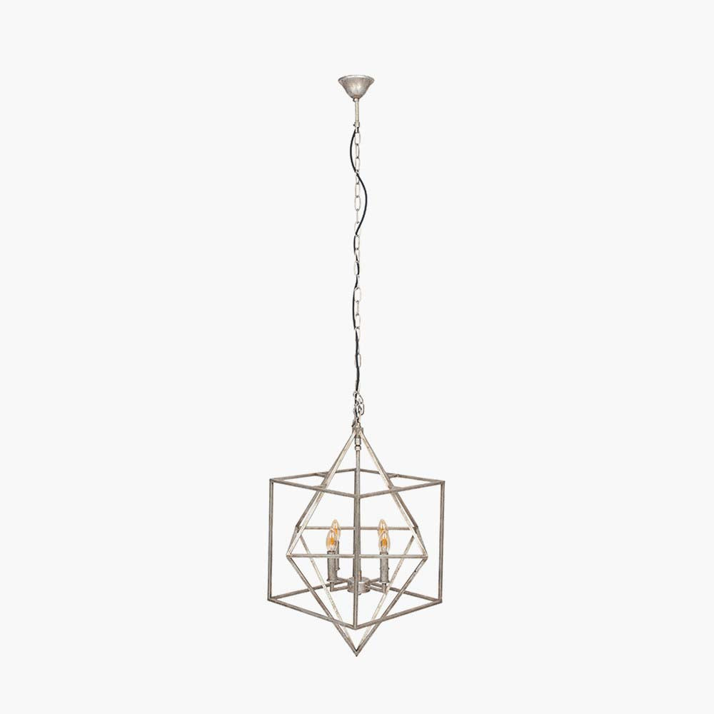 Pacific Sirius Antique Silver Metal Multi Arm Cube Pendant 35-332