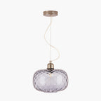 Pacific Azores Grey Textured Glass Oval Pendant 35-361-K