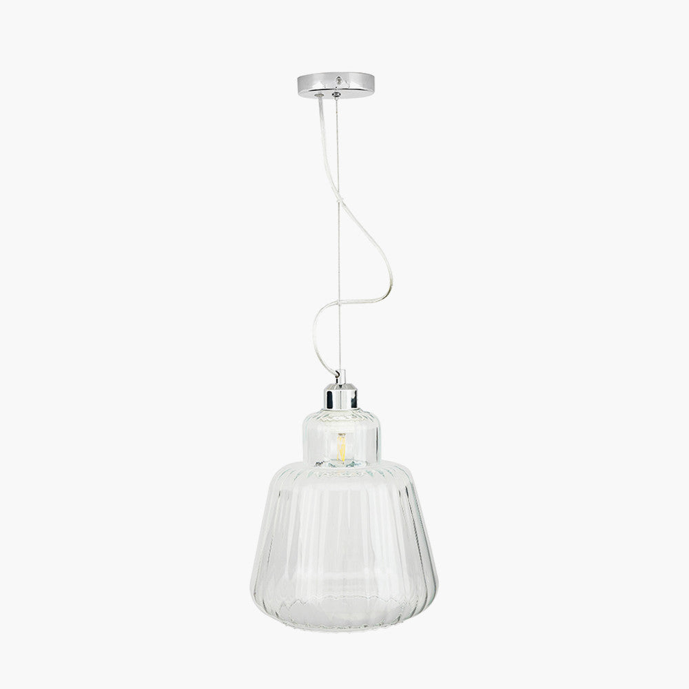 Pacific Porto Clear Optic Glass Tapered Pendant 35-363-K