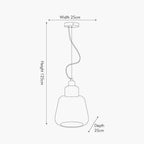 Pacific Porto Grey Optic Glass Tapered Pendant 35-365-K