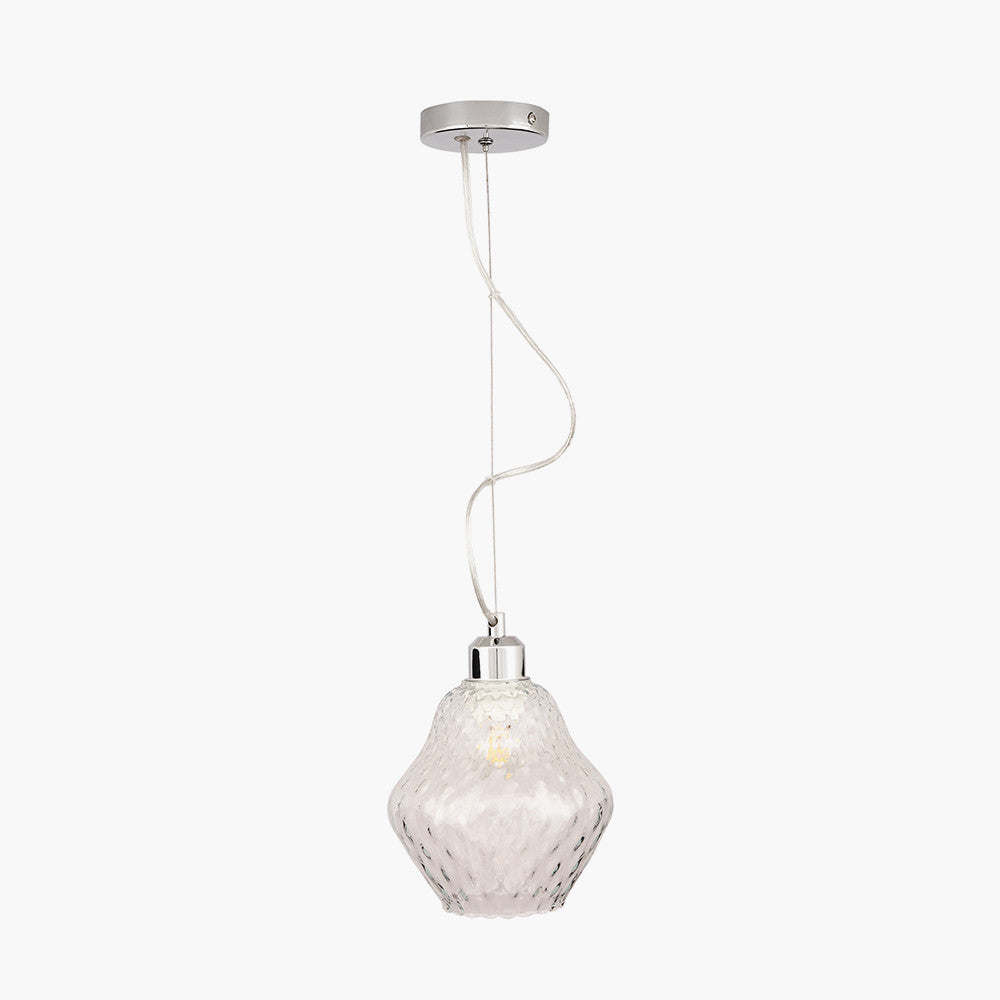 Pacific Lisbon Clear Optic Diamond Glass Pendant 35-366-K