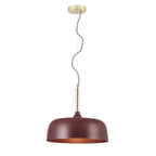Pacific Anke Matt Mulberry Domed Metal Pendant 35-374