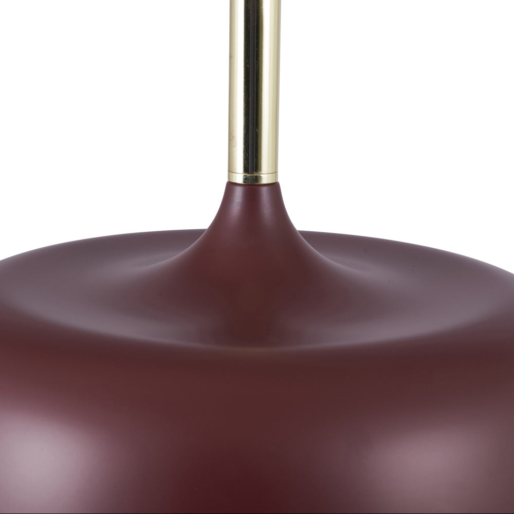 Pacific Anke Matt Mulberry Domed Metal Pendant 35-374