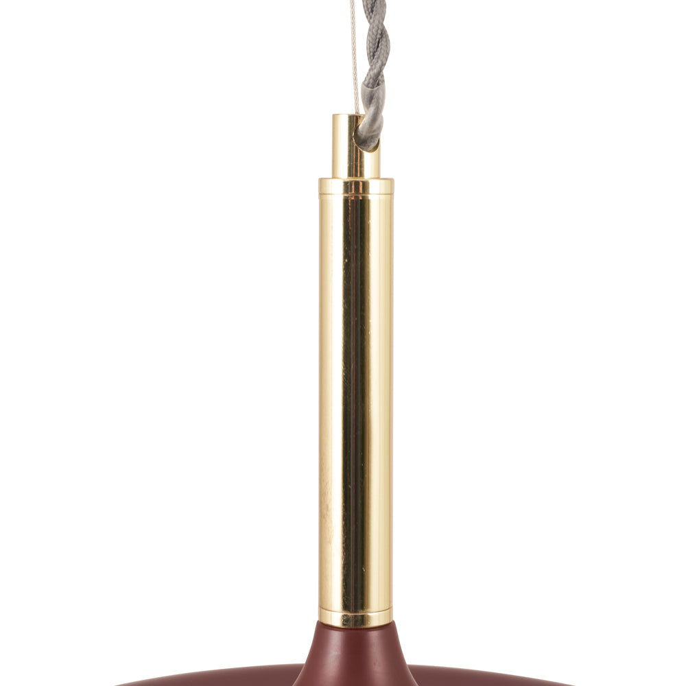 Pacific Anke Matt Mulberry Domed Metal Pendant 35-374